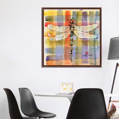 Plaid Dragonfly 1 Piece Painting on Canvas