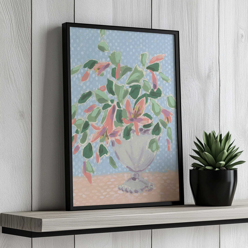 Reproduction d'art «Quirky Christmas Cactus II» par June Erica Vess, H 12 po x l 18 po, Blanc
