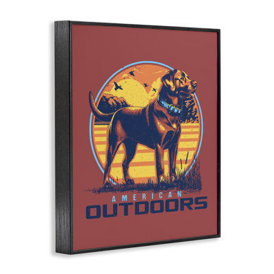 Giclée encadrée par un chien américain, conçue par Jedco Brands, Inc.