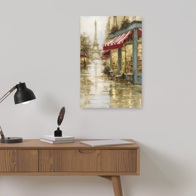 «Parisian Street IV Romantic Traditional Vintage Architecture City», reproduction d'art murale