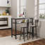 Ensemble de table de bar 3 pièces avec 2 tabourets de bar-1999437088