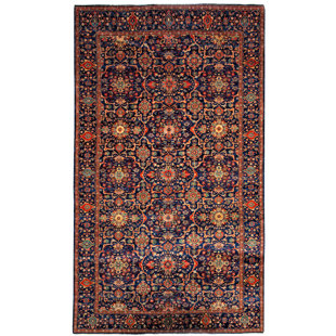 One-of-a-Kind 7′9″ X 13′8″ New Age Wool Area Rug in Navy