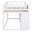 Lit mezzanine simple bas blanc avec tiroir et bureau roulant - Bois massif solide pour une chambre à coucher fonctionnelle-609083903