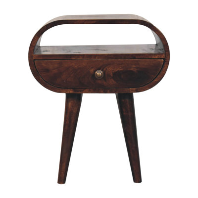 California Circular Bedside With Open Slot by Artisan Furniture