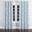 Modern Curtains for bedroom - Abstract Wavy Line Silver Blue Grommet Curtain - 1 Panel-404597837-404597838