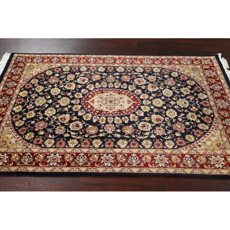 Tapis Aubusson en laine noué à la main 4 x 6