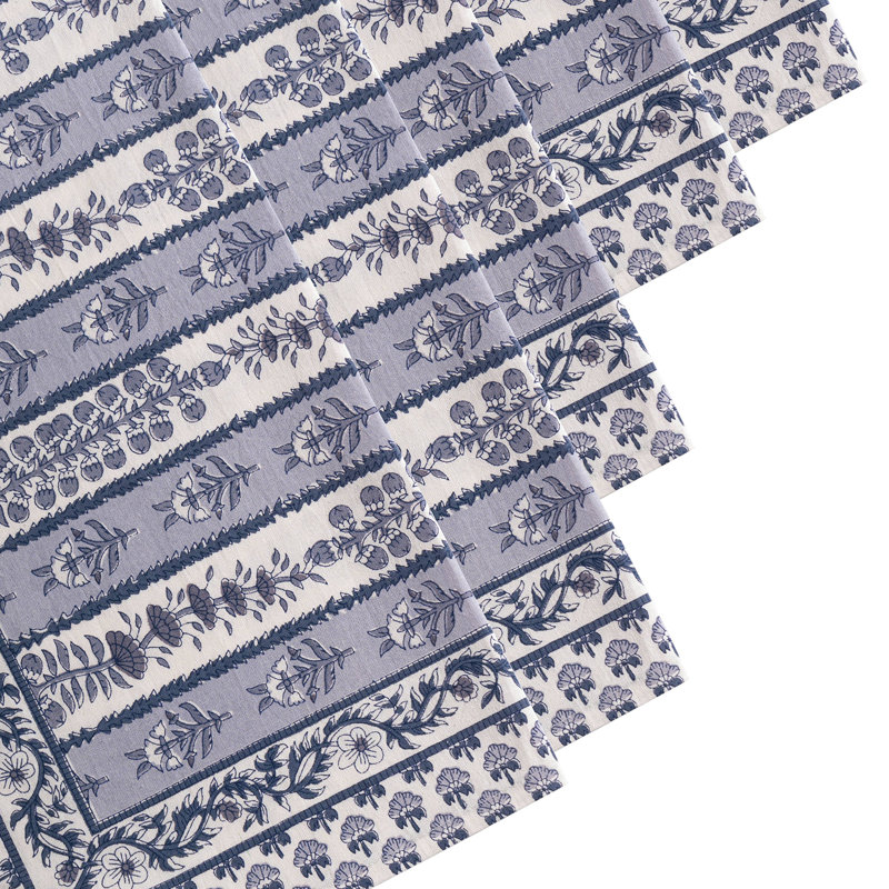 Avignon 100% Cotton Square Napkins, Blue/Marine