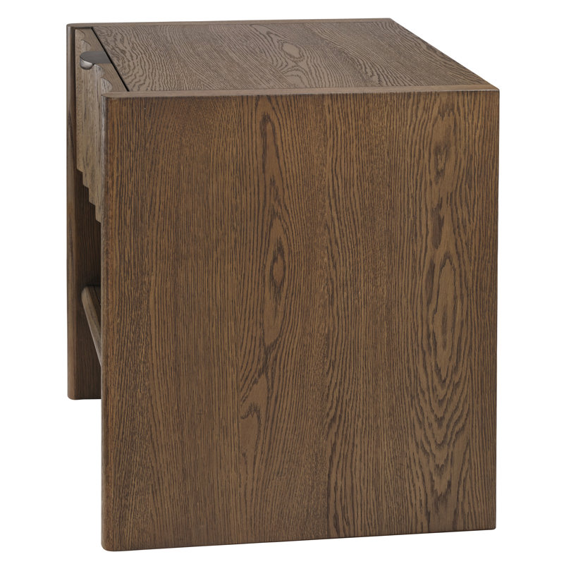 Finley 1 - Drawer Solid Wood Nightstand, Brown Sugar Oak