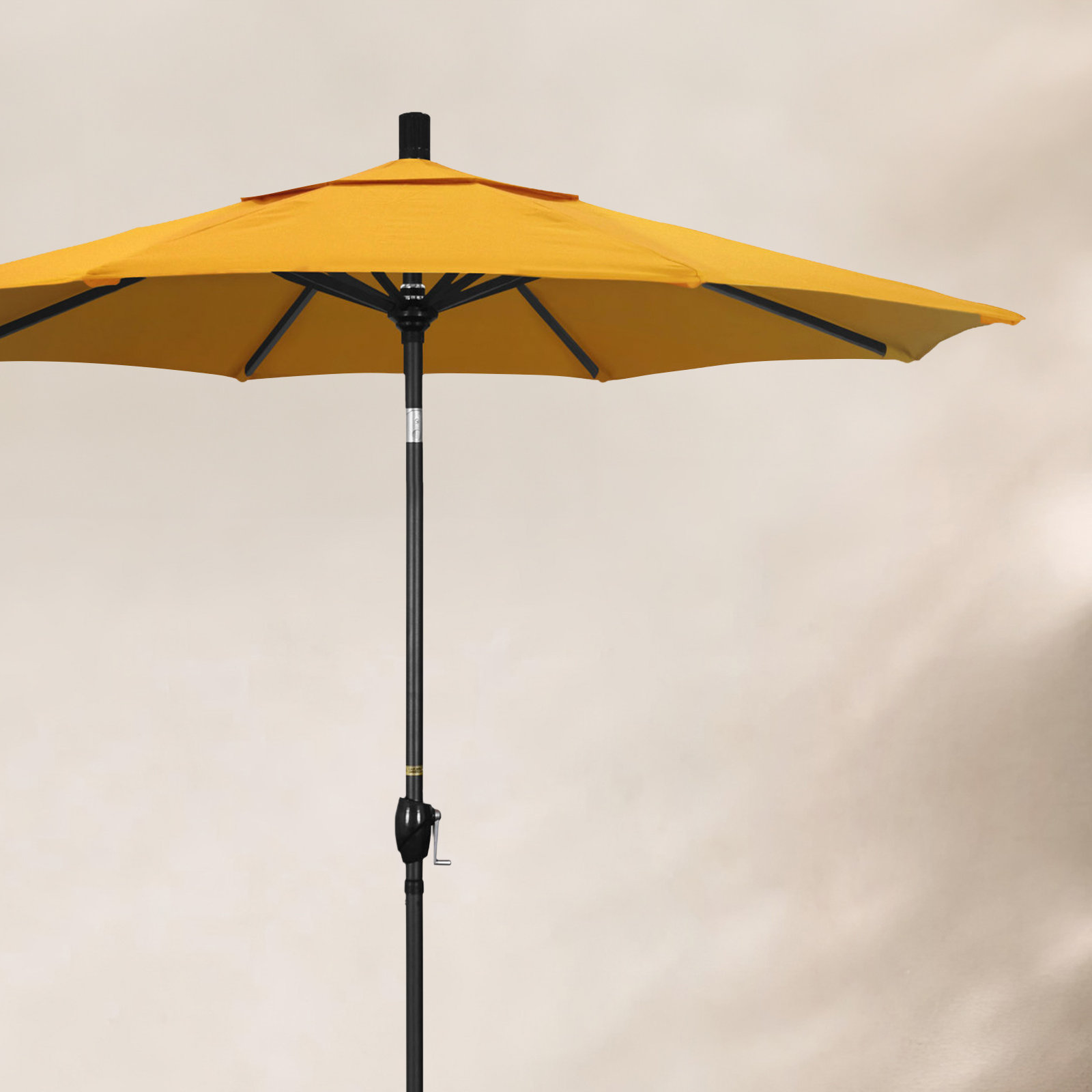 90'' Outdoor Umbrella, Pacifica, Bronze, Yellow Performance Canvas