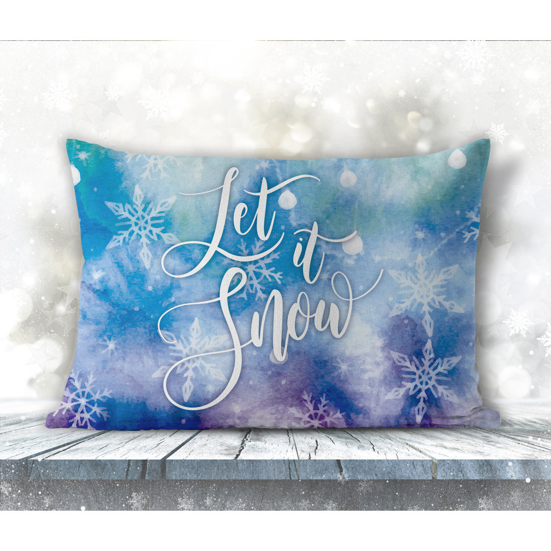 Let it Snow Indoor/Outdoor Throw Pillow Let It Snow Outdoor Square Pillow Cover & Insert HeartBeat Studios