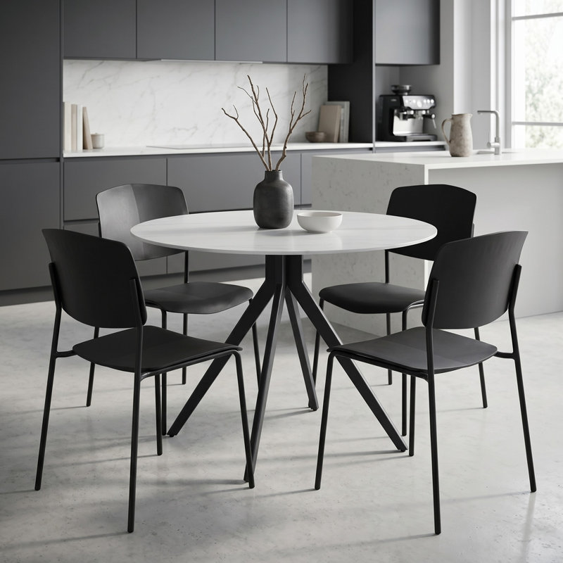Westcreek Dining Set, Black, Sintered Stone