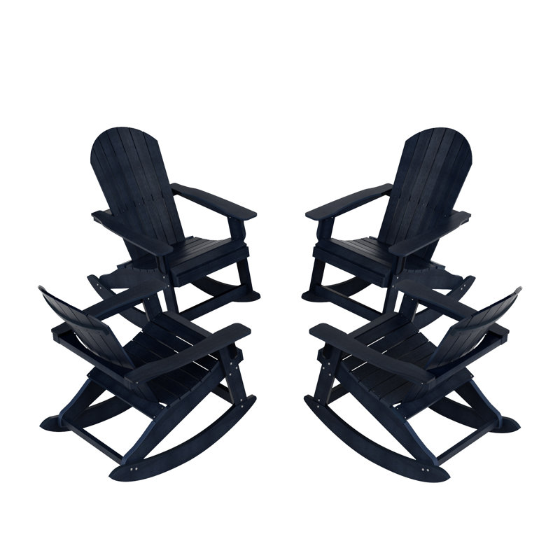 Chaise berçante Arrirack Adirondack pour l'extérieur Arrlo, Marine