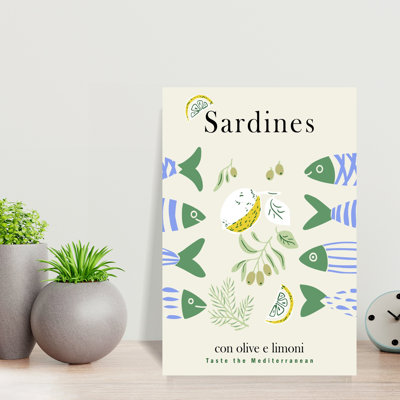 Sardines Olives Lemons by Annick - Print
