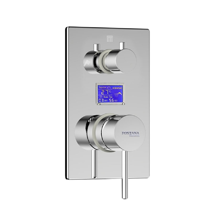 Mendoza Intelligent Chrome Shower Set Digital Display Thermostatic Control