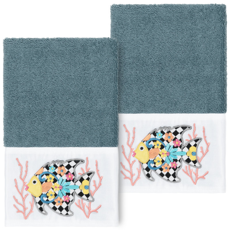 FELIZ Turkish Cotton Hand Towel, Teal