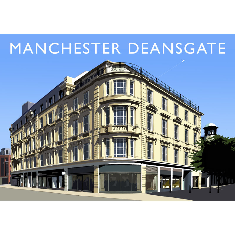 Manchester Deansgate by Richard O'Neil - Print, 30 cm H x 40 cm W x 1 cm D, No Frame