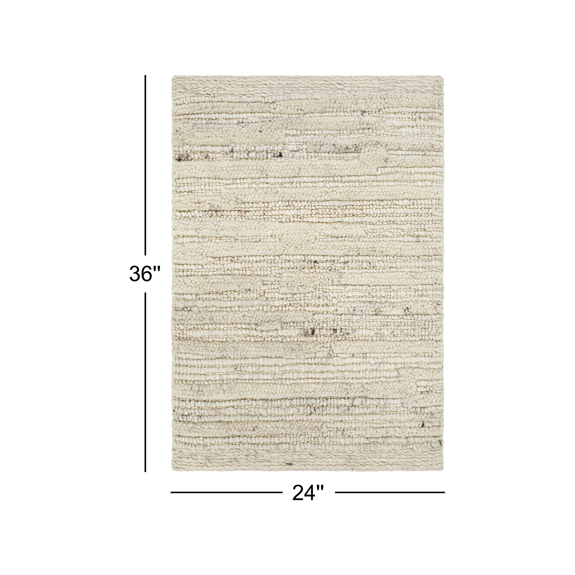 Radley Handmade Wool Rug, Rectangle 2' x 3'
