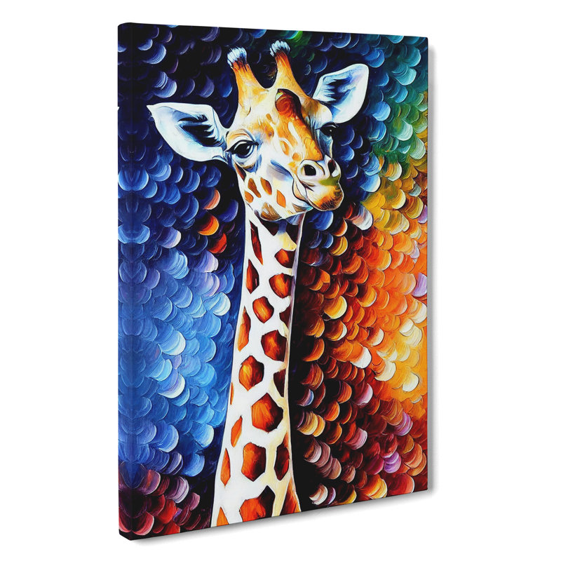 Giraffe Portrait No.2 - Wrapped Canvas, 50cm H x 35cm W x 3cm D