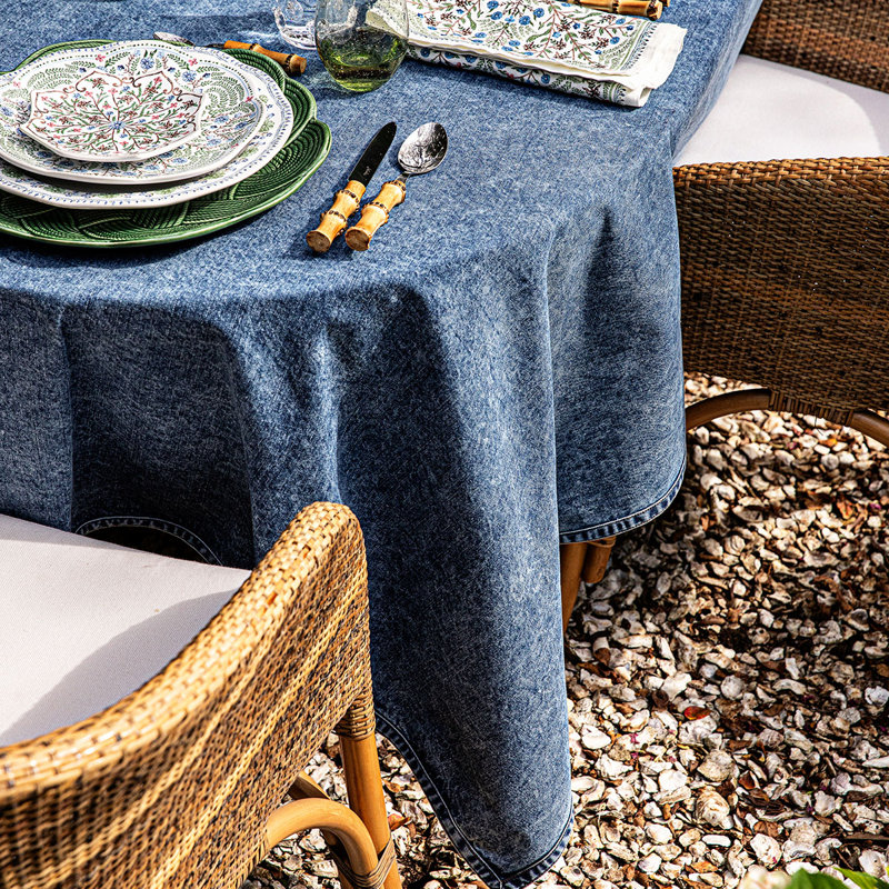 Denim 60" x 120" Tablecloth - Blue, 120" L x 60" W