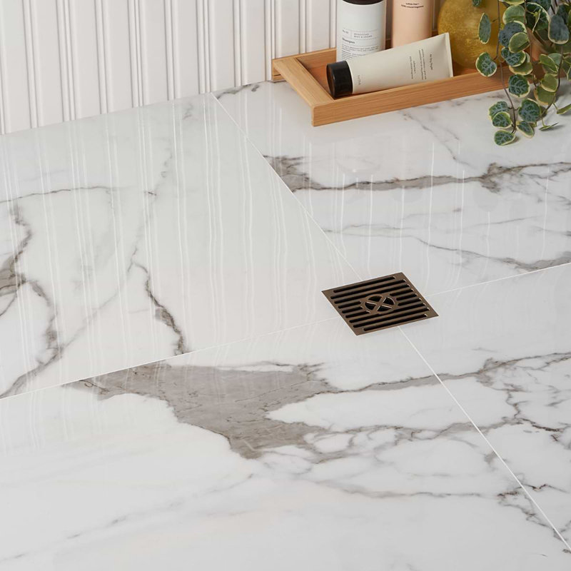 DreamStone 24x24 Matte Marble Look Porcelain Tile, Statuario Valley Polished