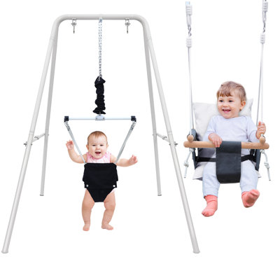 2 In 1 Baby Jumper And Toddler Swing With Stand, Swing Set for Toddler -  Klo Kick, AB0501B-B08