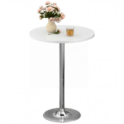 Mahnomen 39.4-inch Round Bistro Table with Pedestal Base for Kitchen Island, Home Bar