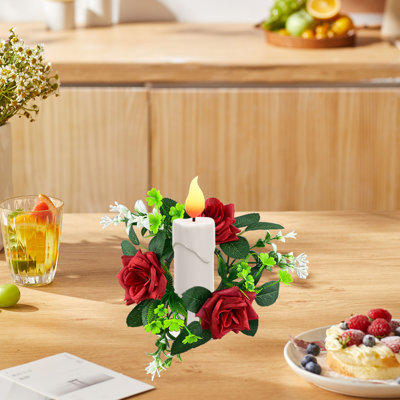 Ornements décoratifs de guirlande de décoration de bougie de table de Noël