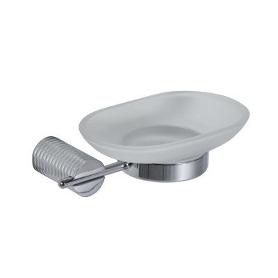 Abdurrahman Glass and Stainless Steel Soap Dish