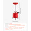 30L Waste Oil Drain Tank, Industrial Fluid Drain Tank with Adjustable Funnel Height, Portable Oil Drainer with Wheels & Toolbox, Fluid Fuel Transfer Drainage for Auto Repair Shops, Red