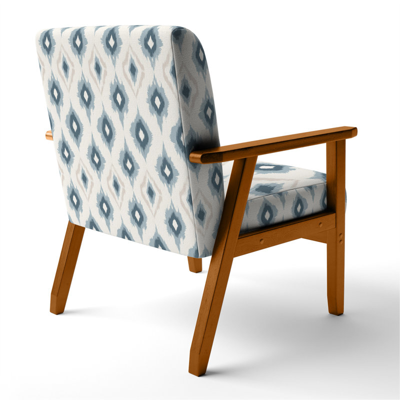 Chaise rembourrée Modern, Accoudoirs carrés bruns