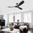 Black Soild Wood Ceiling Fan-1402083509