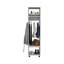 Hauteur de 63 po avec miroir, trois tablettes, roulettes et tringle, armoire, rangement pour vêtements de chambre-1191378274