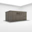 Total Sheds 17ft x 10ft Composite Pent Garden Shed - Single Door - With Windows - EPDM Rubber Roof - UK Manufactured