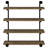 Black And Rustic Oak 40-Inch Wall Shelf
