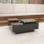 Table basse moderne carrée en bois avec plateau mobile-294752631