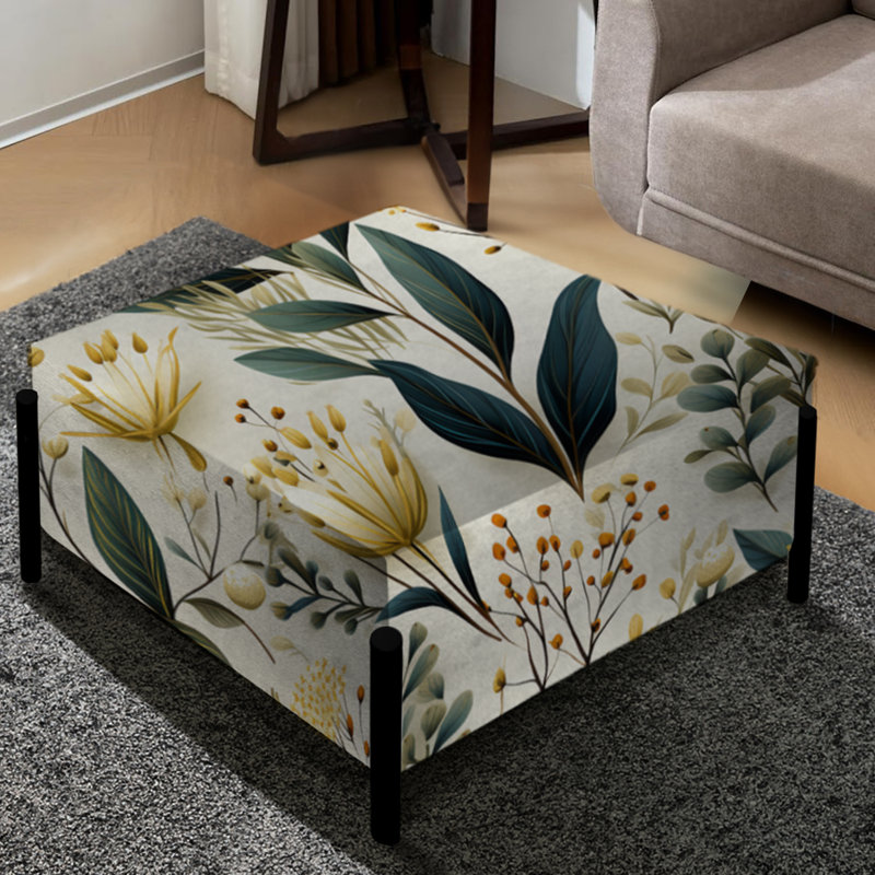 Botanical Harmony - Plants Large Square Ottoman