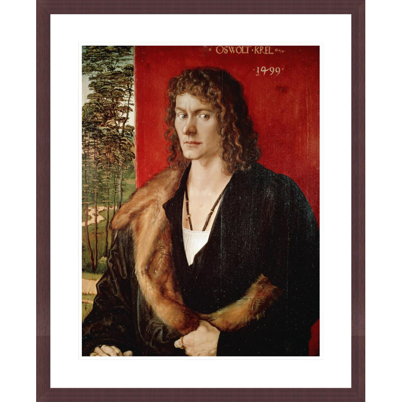 Portrait d'Oswolt Krel par Albrecht Dürer, impression giclée sur cadre, H 28,71 po x l 23,5 po