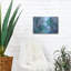 Art mural en métal luxueux «Ocean Blues B» par Jean Plout, 16 po x 12 po-131632112