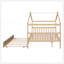 Lit double en bois avec lit gigogne simple-1053852856