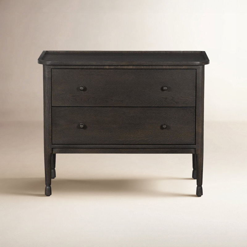 Vivianna Franny Nightstand-Saddle, Espresso Oak