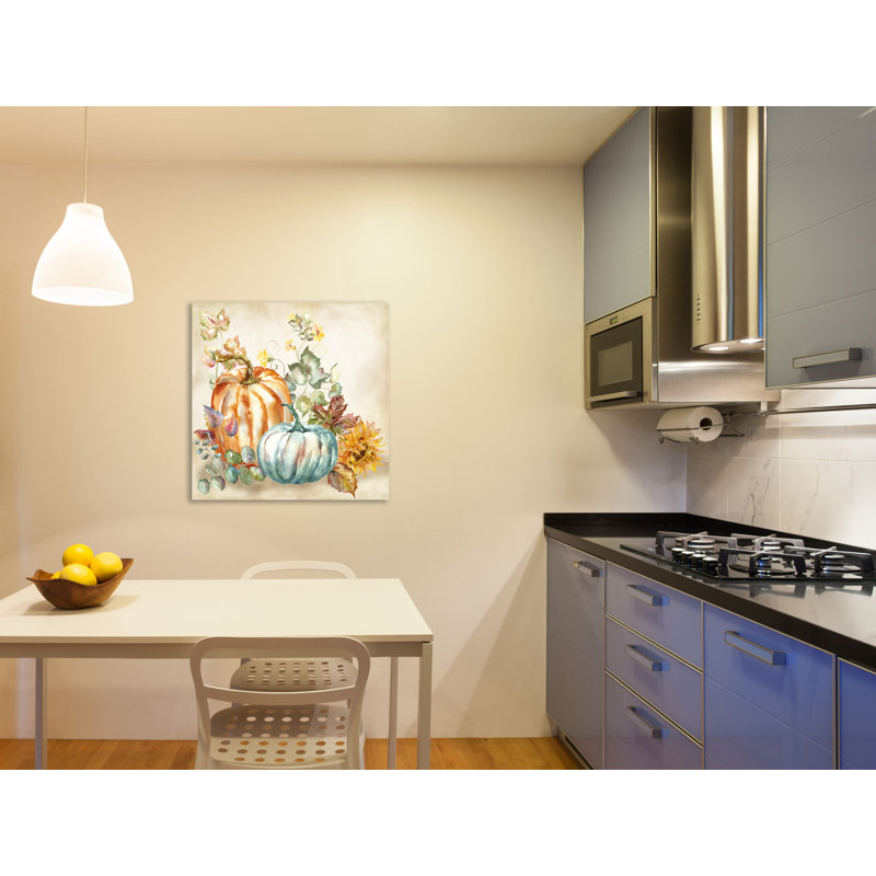 «Watercolor Harvest Pumpkins» par Tre Sorelle Studios - impression sur toile tendue, H 18 po x l 18 po x P 1,5 po