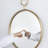 Iron Frame Vertical Round Mirror
