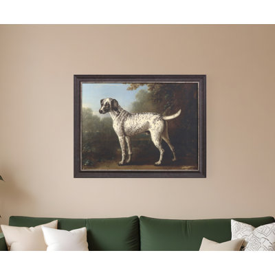 «Grey Spots Hound», art encadré brun
