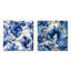 Motif victorien de tourbillons ornementaux bleu cobalt - ensemble de collage carré floral-463933616-463933621