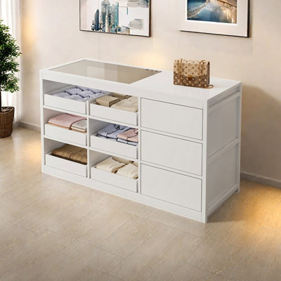Light luxury style center island cabinet
