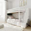 Lit superposé simple au-dessus de simple en bois massif avec lit gigogne Northfield-820252211