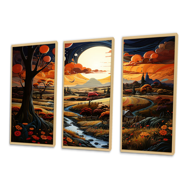 Natural Floater Framed, 32" H x 48" W x 1" D