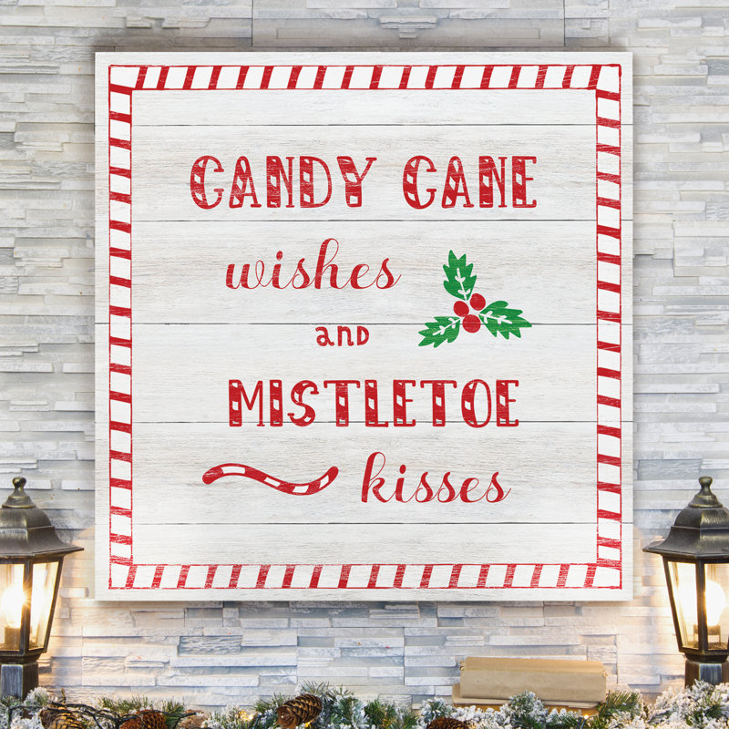 «Candy Cane Wishes», reproduction sur toile tendue, H 40 po x l 40 po x P 1 po