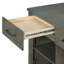 Îlot de cuisine extensible avec rangement, chariot de cuisine multifonctionnel avec prises de courant intégrées, îlot de cuisine rétro sur roulettes avec tiroirs et tablettes ouvertes-437277038