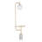 Symbol Contemporary/Glam Floor Lamp With Gold Metal Side Table And White Marble Base
